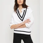 Sleeveless Vest Vestsleeveless Custom Design Women Clothing Sweater V Neck Sleeveless Oversized Rib Sweater Vest