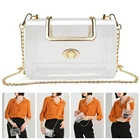 Purse Wholesale Clear Stadium Bag Custom Cross Body Woman Transparent Bags Clear Purse With Gold Chain