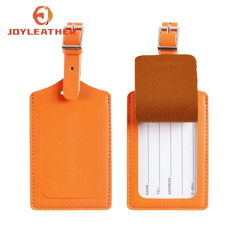Custom Printed Wedding Favor Logo Saffiano Travel Airline Suitcase Blank Personalized Name Tags Strap Pu Leather Luggage Tags