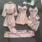 Wear Elegant Belted 100% Silk Sleepwear Dresses Satin Silk Pajamas Women Sleepwear Sets Sleep Wear For Women