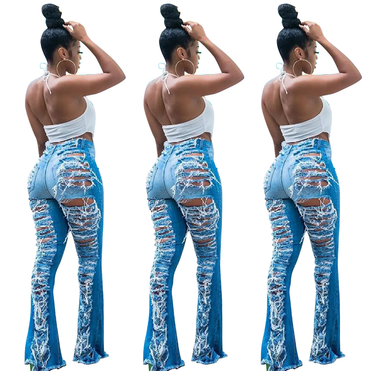 Women Ripped Sexy Denim Women Jeans 