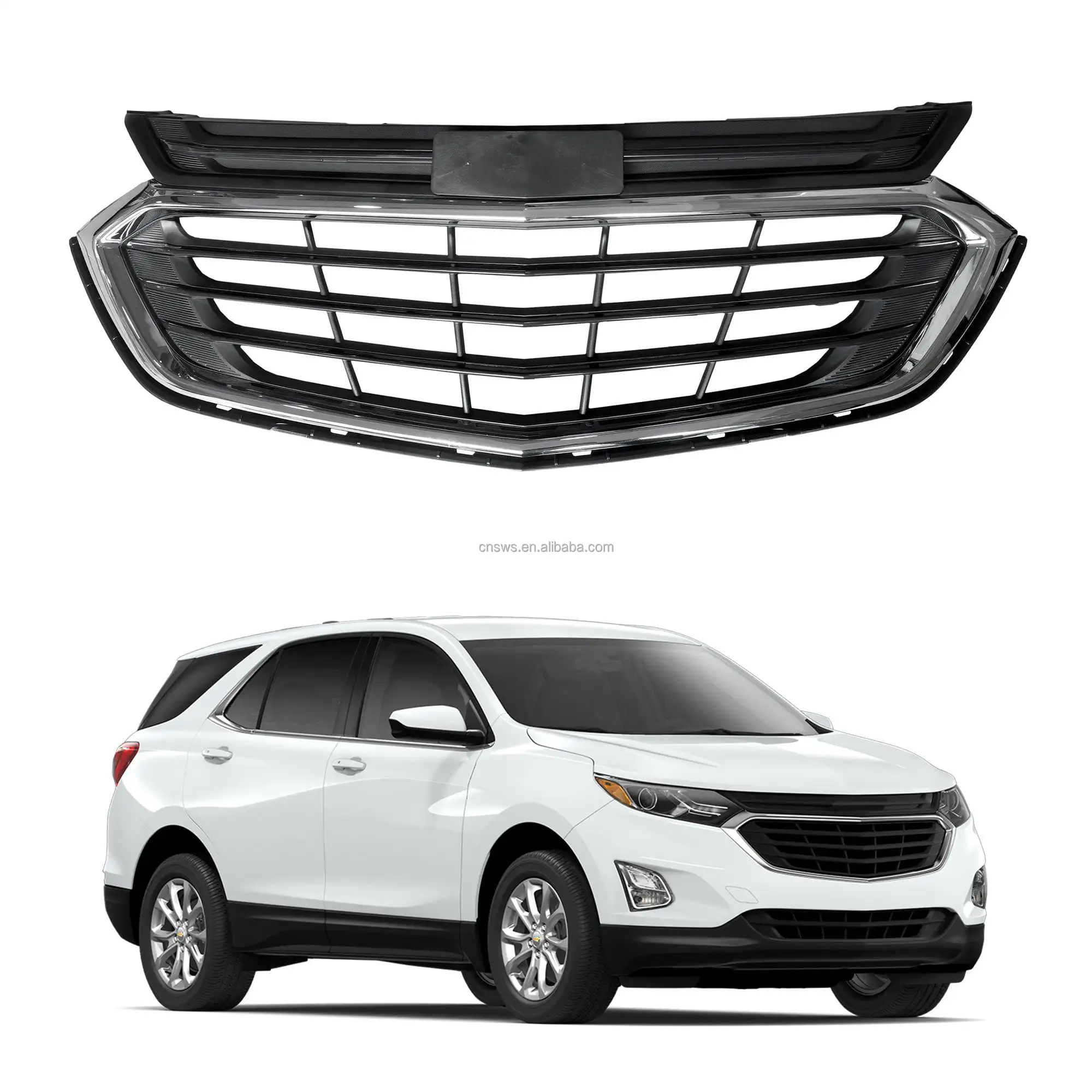 Produkt Autokarosserie-Ersatzteile vorderer oberer Kühlergrill mit Chrom für 2018 2019 2020 Chevrolet Equinox Autozubehör Grillabdeckung-35