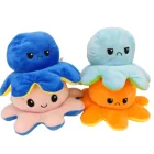 New Creative Cute Octopus Stuffed Toys Flip Mood Octopus Plush Pillow Reversible Octopus Plush Toy