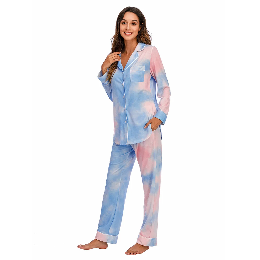 New design silk sets plus size womens satin pyjamas woman night sexy ladies winter pajama women sleepwear pajamas set