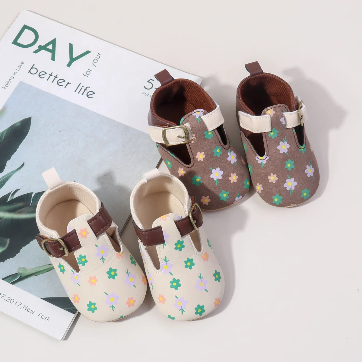 Hot Selling Anti-slip Pu Leather Princess Baby Toddler Girl Shoes details