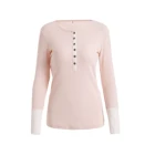 Ladies Top 2020 Hot Sell Skintight Ladies Ribbed Knit Top Shirt