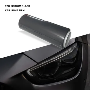 Self Healing Fotochromatic TPU PPF Car Lamp Film 0.3*15M Smoked Black Tint Car Headlight Anti-Scratch Protective Car Head Light