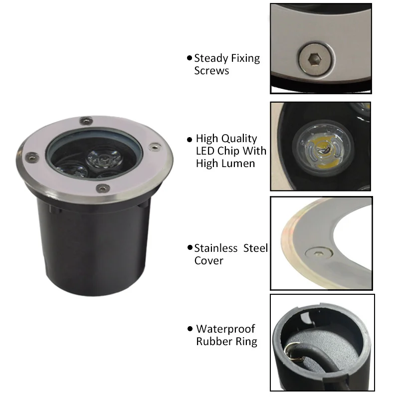 Hotook Led Rgb Premium W Ip Waterproof White Buried Recessed