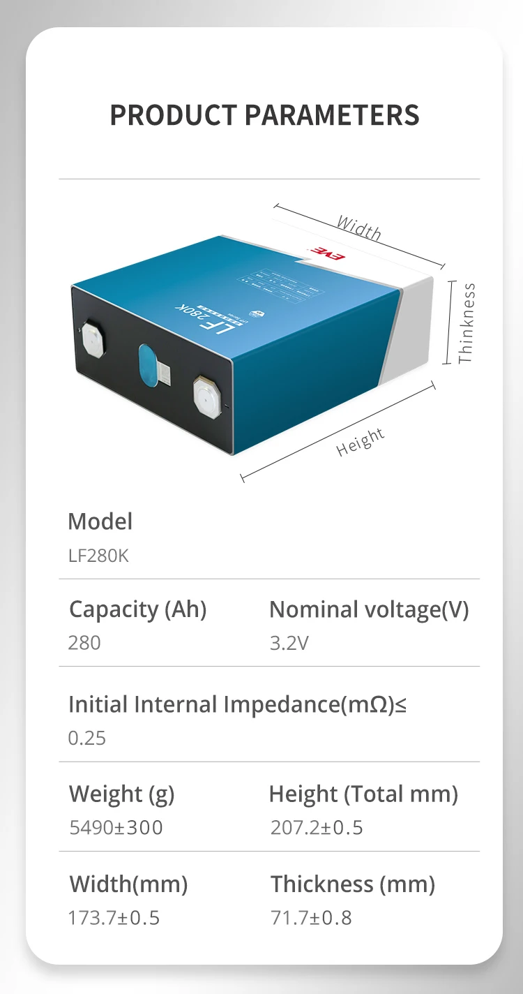 Eve Lf K V Lithium Cells Lifepo Ah Eve Ah Grade A V