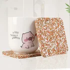 Amazon High Density Colorful Square Coaster For Coffee Table Recycled Drink Coasters
