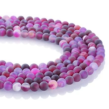 ZENPER Matte Stone Gemstone Healing Agate Crystal beads for DIY Jewelry Making