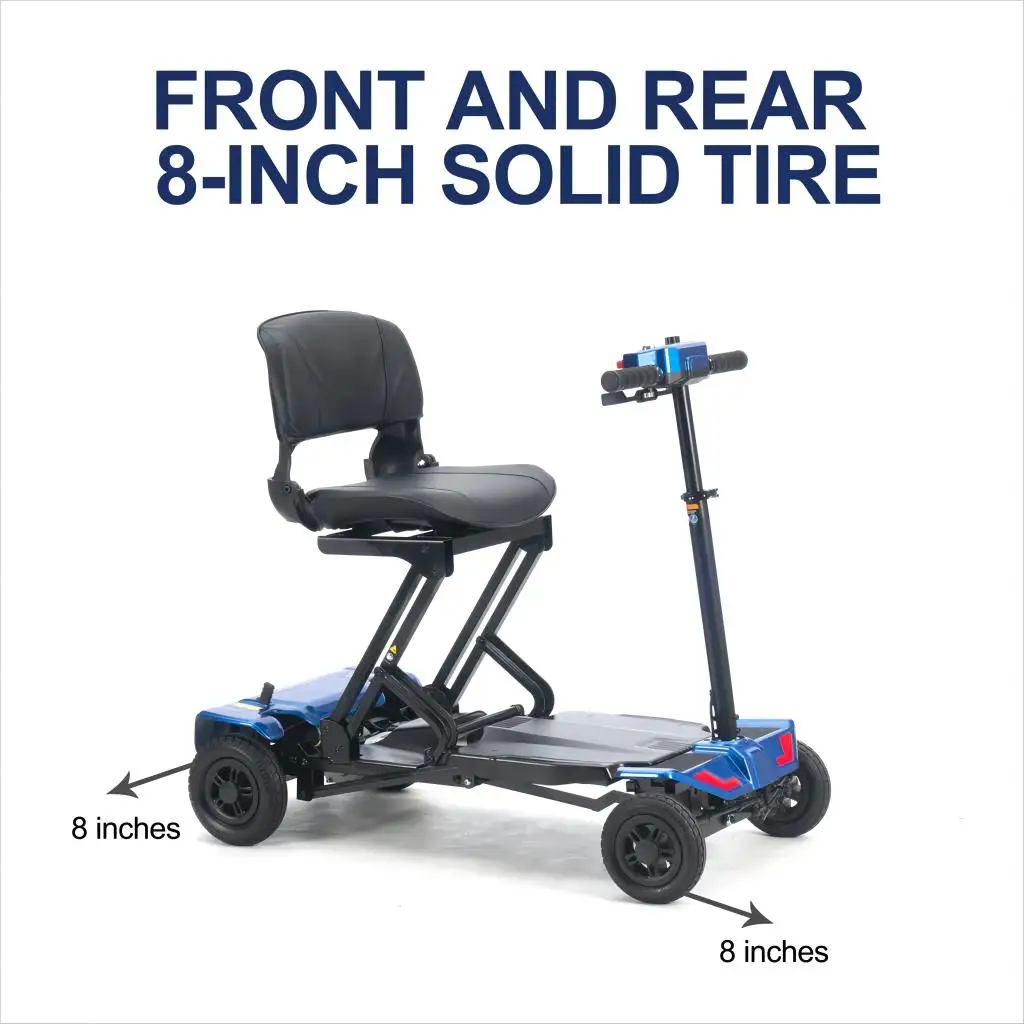 Auto Fold Disabled Electric Scooter 4 Wheel Light Handicapped Elderly