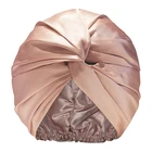 Silk Wrap Custom Logo 16mm Silk Hair Lined Wrap Towel Turban Women Sleep 100% Mulberry Silk Bonnet