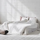 Sheets 100% Natural Pure Flax French Linen Or Cotton Linen Bedding Set Customize Solid Color Bed Sheets