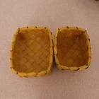 Wood Craft Wooden Basket Hand-woven Gift Basket Wood Chip Handmade Craft Gift Storage Baskets