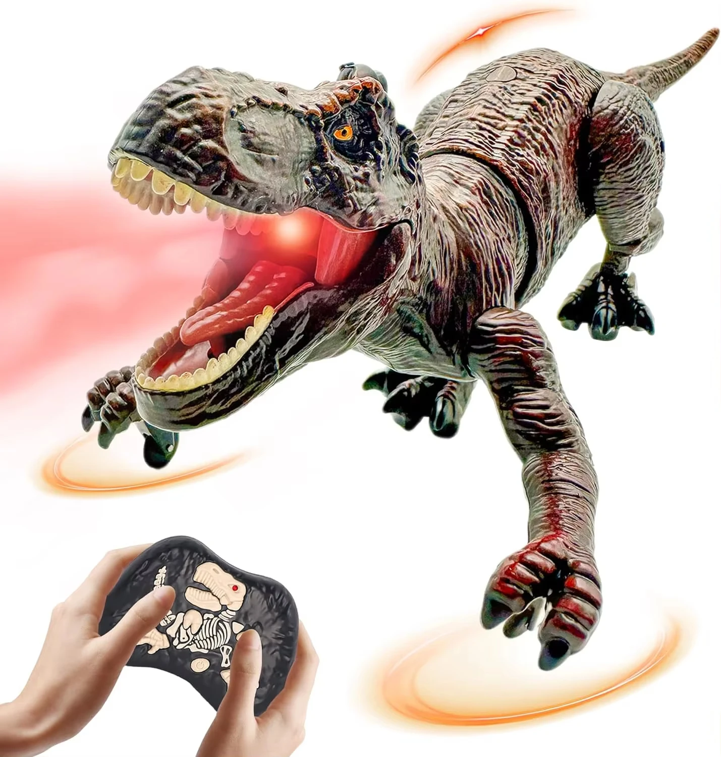 Walking Simulation Model Radio Control Toys 2.4Ghz RC Walking Dinosaur Toys With Spray For Kids