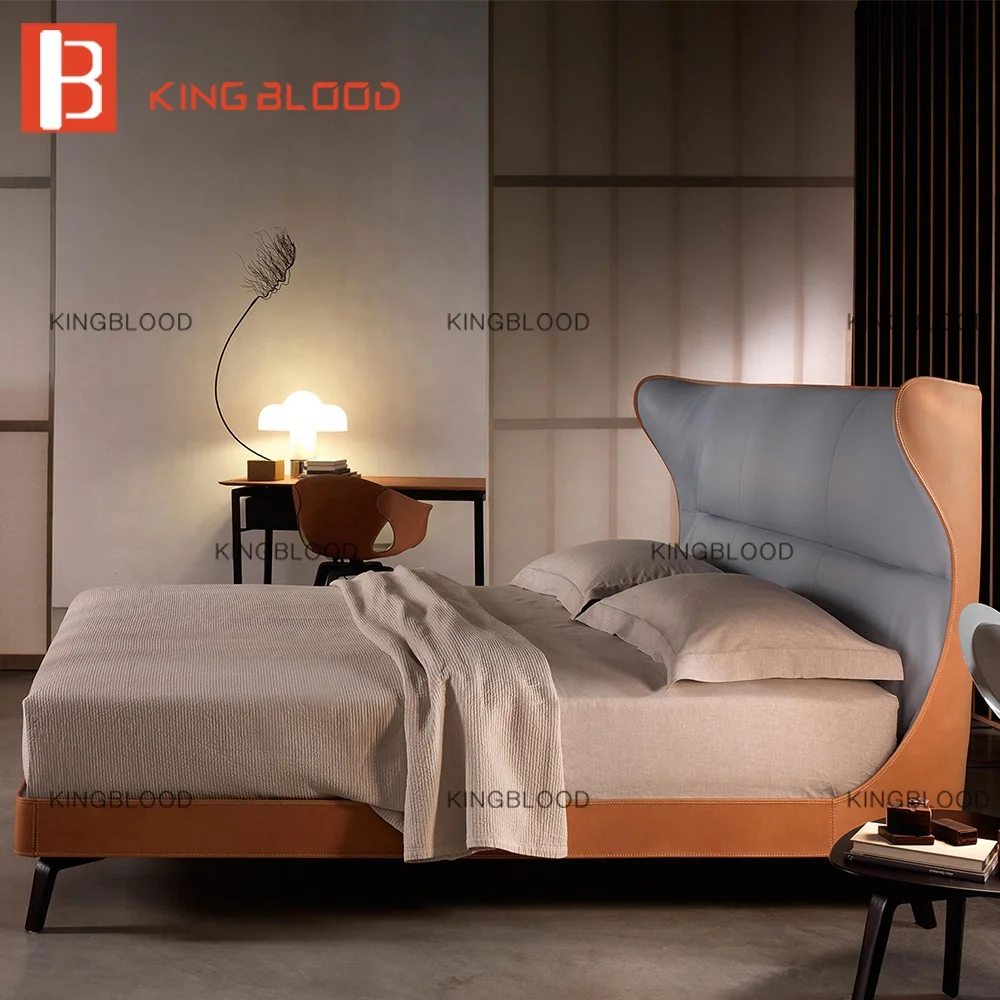 Latest Italian Modern King Queen Size Top Grade Cowhide Genuine Leather Bed Designs Buy Bed Designs Latest Leather Bed Italian Leather Bed Product On Alibaba Com