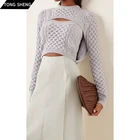 Knit Tong Sheng Women Fashion Wool Cable Knit Shrug Camisole Sweater Top 2 Piece Set