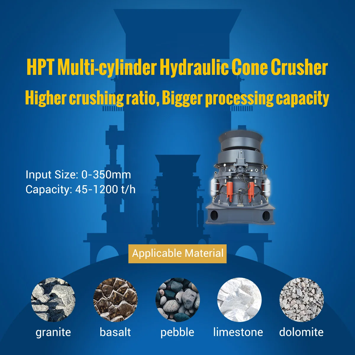 High Performance Construction Waste Stone Cone Crusher Machine