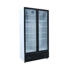 Refrigerator Comercial 2 Doors Glass Door Refriger Cooler Refriger Double Door Coke Fridge