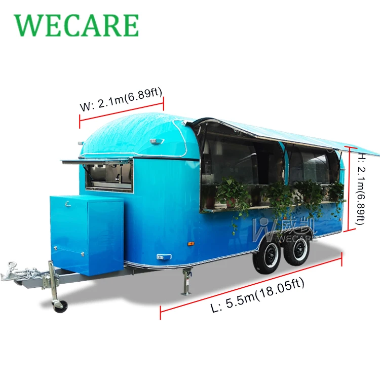 Wecare Camion De Comida Coffee Van Bar Burger Bbq Pizza Fast Food Truck