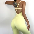 Pants 2021 Yoga Clothing Women'S One-Pieces Sports Bodysuit Jumpsuit Set Workout Gym Fitness Butt Lift Jumpsuit Pants