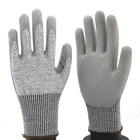 Resistant Gloves Cut Resistant HPPE Industrial PU Full Coated Gloves Garden Work Anti Cut Gloves