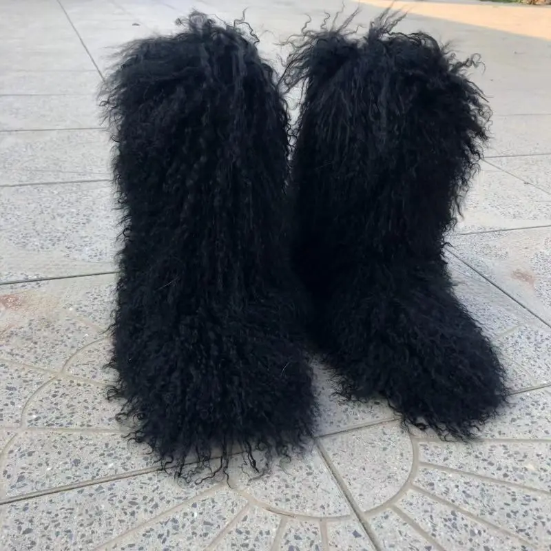 fur boots all over