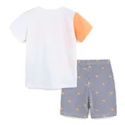 Boys Casual Summer Cartoon Printing Knitting Cotton Children Boys Clothes Set