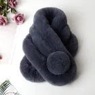 Design Scarf Newest Design Fluffy Soft Rabbit Fur Scarf Cute Winter Warm Scarves Wraps For Lovely Women