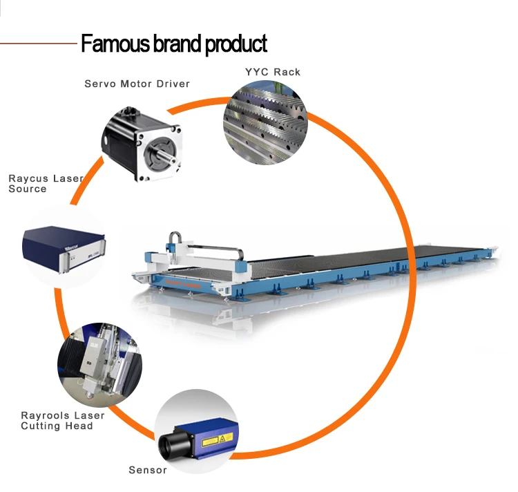 High Quality 12KW 20KW Extra-large Format Ground Rail Fiber Laser Cutting Machine for Metal CNC Lazer Cutter