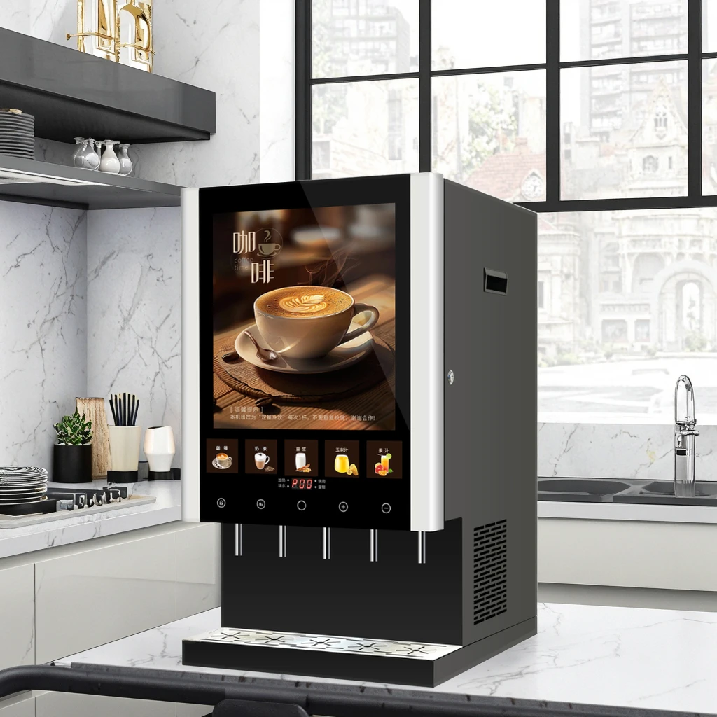 4 in 1 business smart hot fully automatic coffee vending machine-17