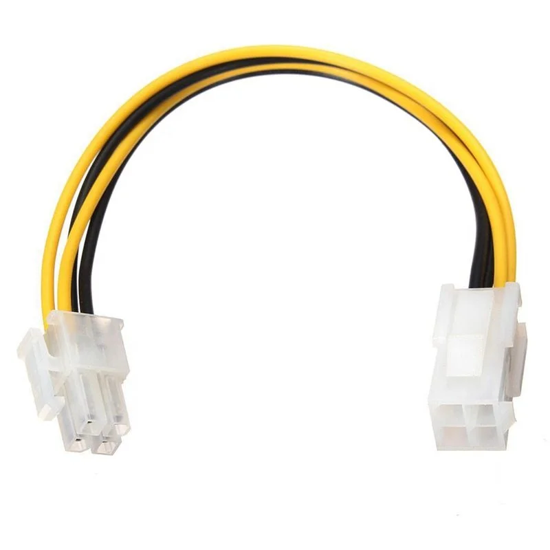 8Inch 20cm ATX 4 Pin Male to Female Power Supply Cable Cord Connector Adapter TO 