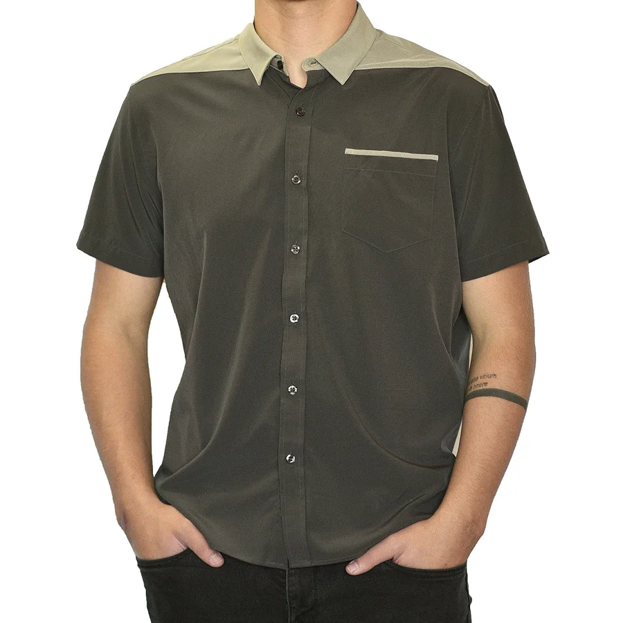 TD Men's Casual Button-Up Shirt Short Sleeve 'Point' Design 100% Cotton Single Breasted Closure Sizes up to 6XL for Summer Hfca3fb30a46349a59c17f8d450ff601a0