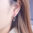 Small Hoop 18k Plated Stainless Steel Round Earrings Small Hoop Women Men Blue Silver Earrings 2.5mm