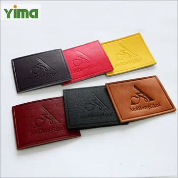 20 Years Custom LOGO Hat PU leather Patch Soft Debossed Stamp Foldable Leather Label For Clothing Handbags Jeans Garment