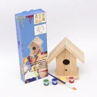 Toys Natural EDUCATIONAL TOYS BUILD AND PAINT YOUR OWN NATURAL BIRD BOX BIRD HOUSE