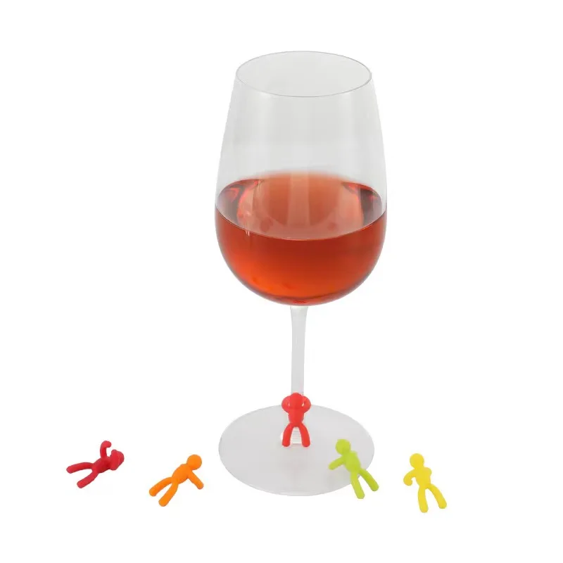 Silicone Marker Creative Silicone Wine Glass Marker Drinking Glass Identification Cup Labels Tag Signs For Party