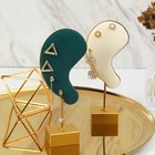 Earring Earrings Lovely Ear Shape Metal Microfiber Earring Holder Earrings Display Stand