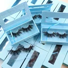 Black Eyelashes Durable Mink Lashes3d Wholesale Vendor Supply Russian Lashes Black Brown Full Strip Eyelashes
