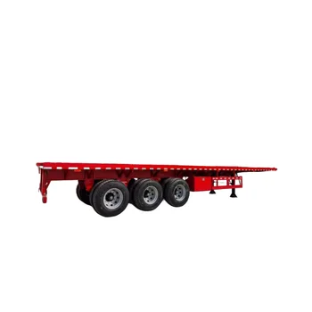 The new fashion 3 Axle 4 Axle 40T 60T Flatbed Flat Bed Container Good Quality Semi Trailer