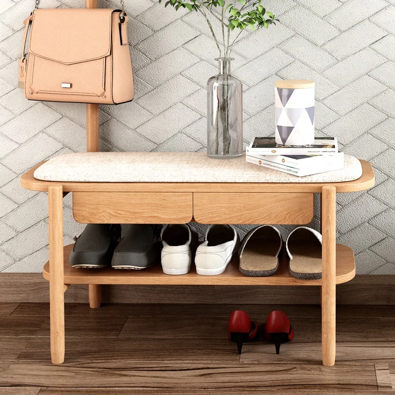 Living Room Furniture Simple Design Mini Wooden Hat Rack  Modern Shoes Rack Cabinet