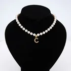 Pearl Necklace Pearl High Quality Fresh Water Freshwater Pearl Letter Initial Necklace For Women