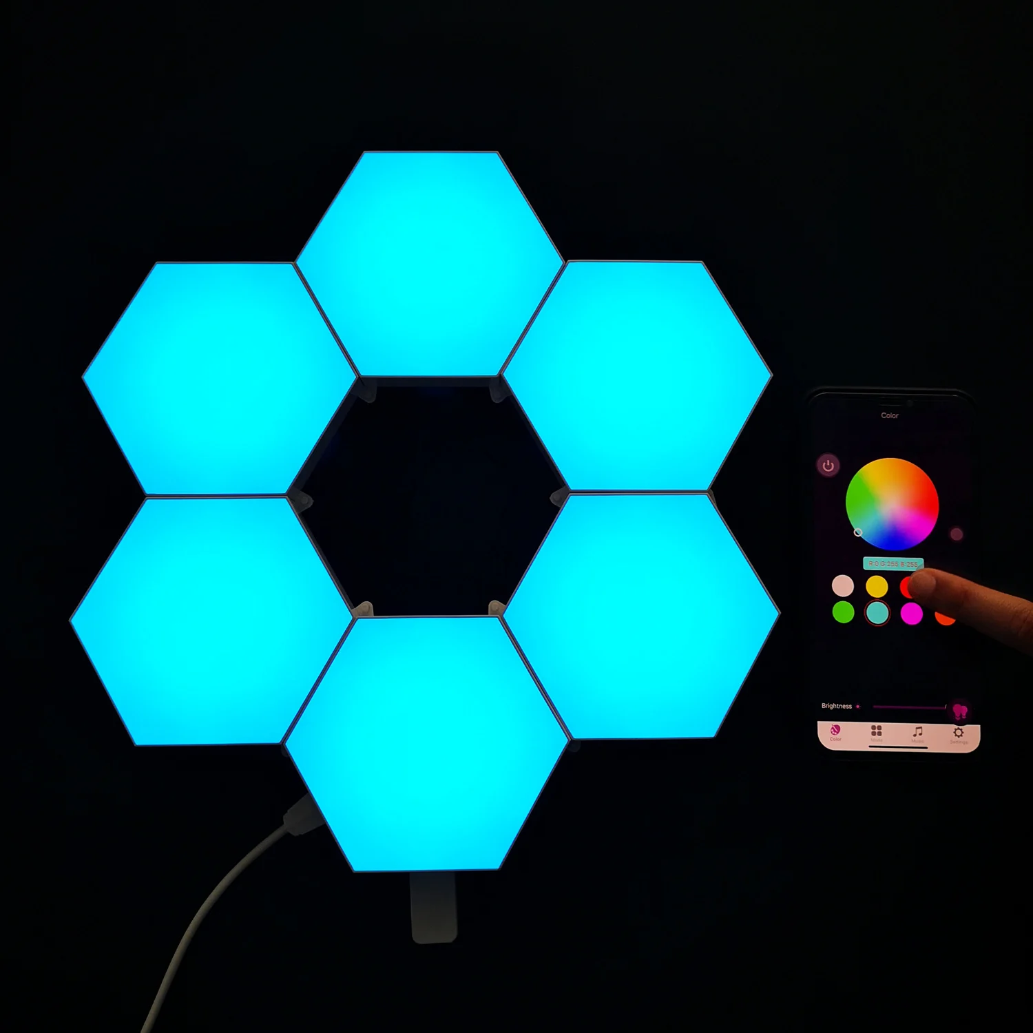 hexagon shape led lights