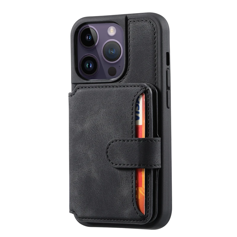 Luxury Wallet PU Leather Mobile Phone Case For iPhone 15 14 13 12 11 Pro Max Samsung S23 S22 A52 A53 With Card Holder