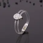 Ring Rings Ring Women Ring Simple Style Women Jewelry Accessory Geometric Zircon Cuff Ring Transparent Line Brass Rings