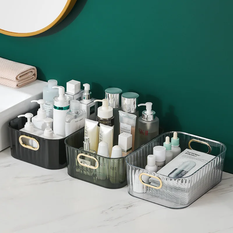 Nordic Style Akryl Finish Opbevaringskurv Plast Makeup Organizer Container Opbevaringskurv leverandør