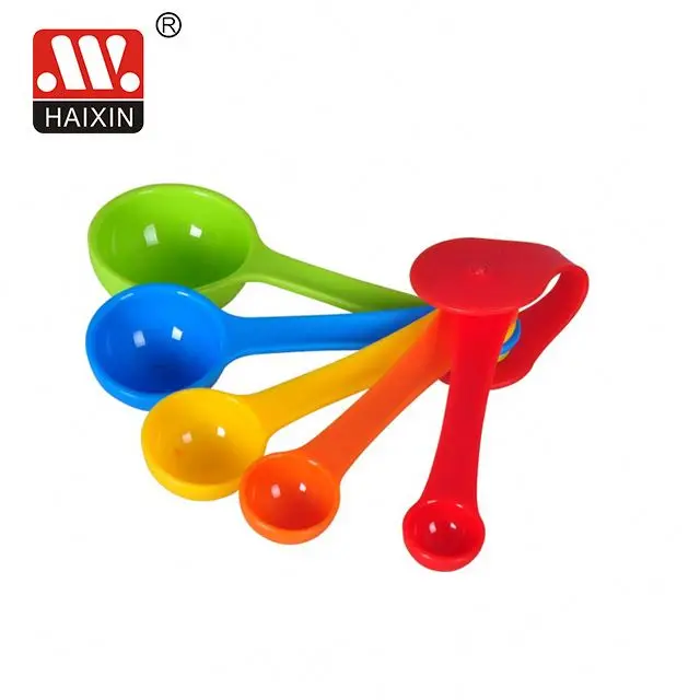 5-pack Kitchen Measuring Tools Plastic Colorful Measuring Cups And Spoons Set