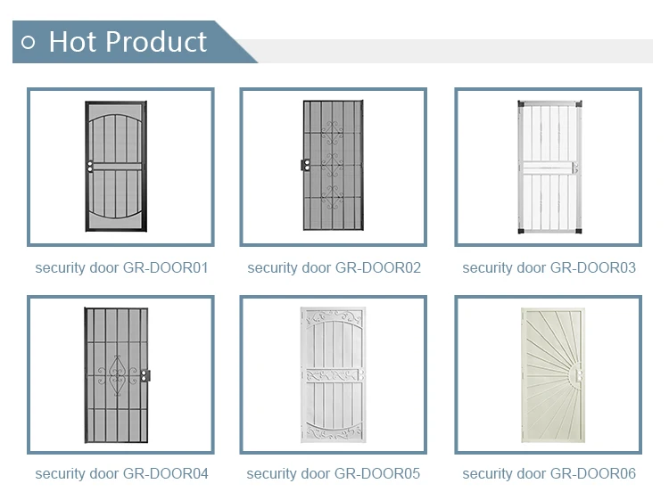 Reliable quality stainless steel security doors wrought iron door exterior security doors