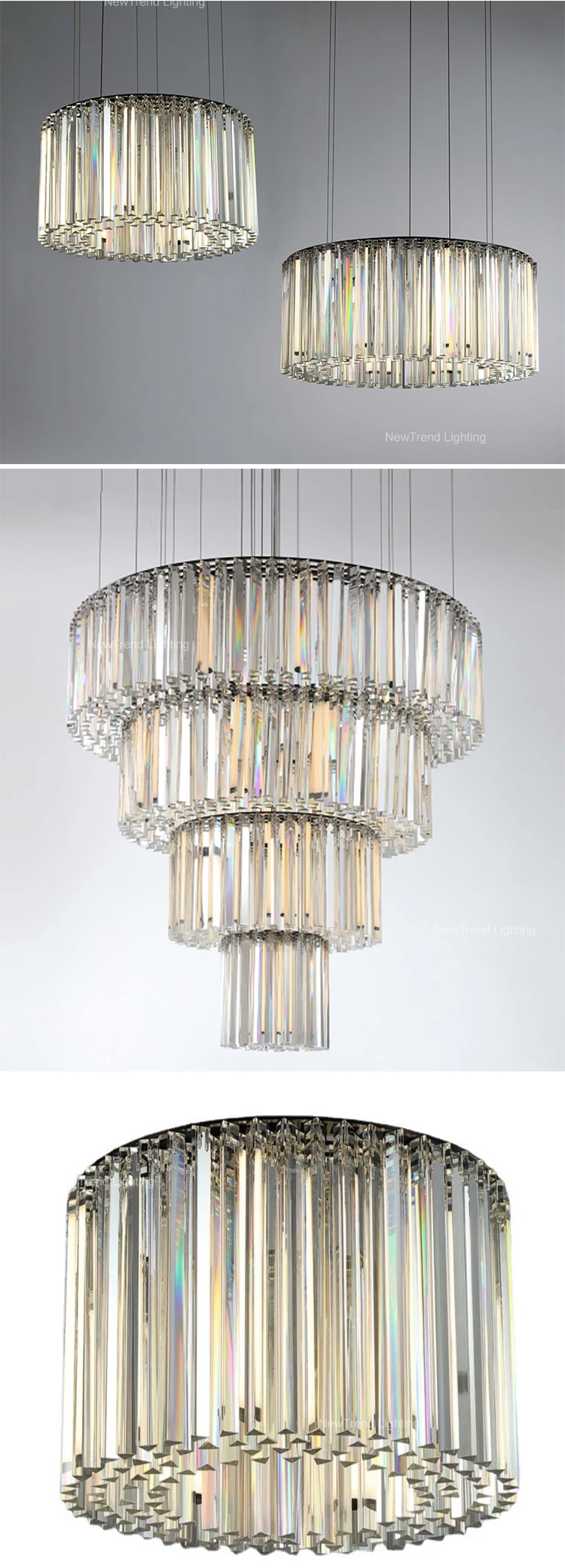 CPL-253 Luxury Indoor Decoration Chandelier Wedding Party Living Room Dining Room Villa Crystal LED Pendant Light supplier